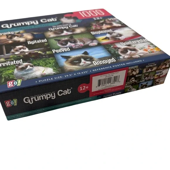Grumpy Cat Jigsaw Puzzle 1000pc Multicolor Many Moods High Quality Pieces - Picture 2 of 4